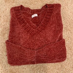 Pink lily oversized rust color sweater